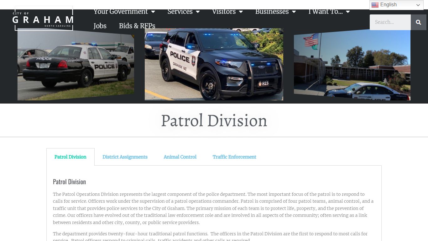 GPD Patrol Division – City of Graham, NC